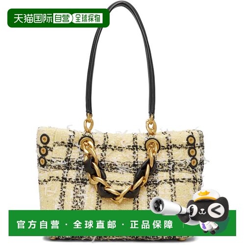 1h可退 香港直邮Balmain 巴尔曼 女士 黄色 Plaid Tweed 1945 托