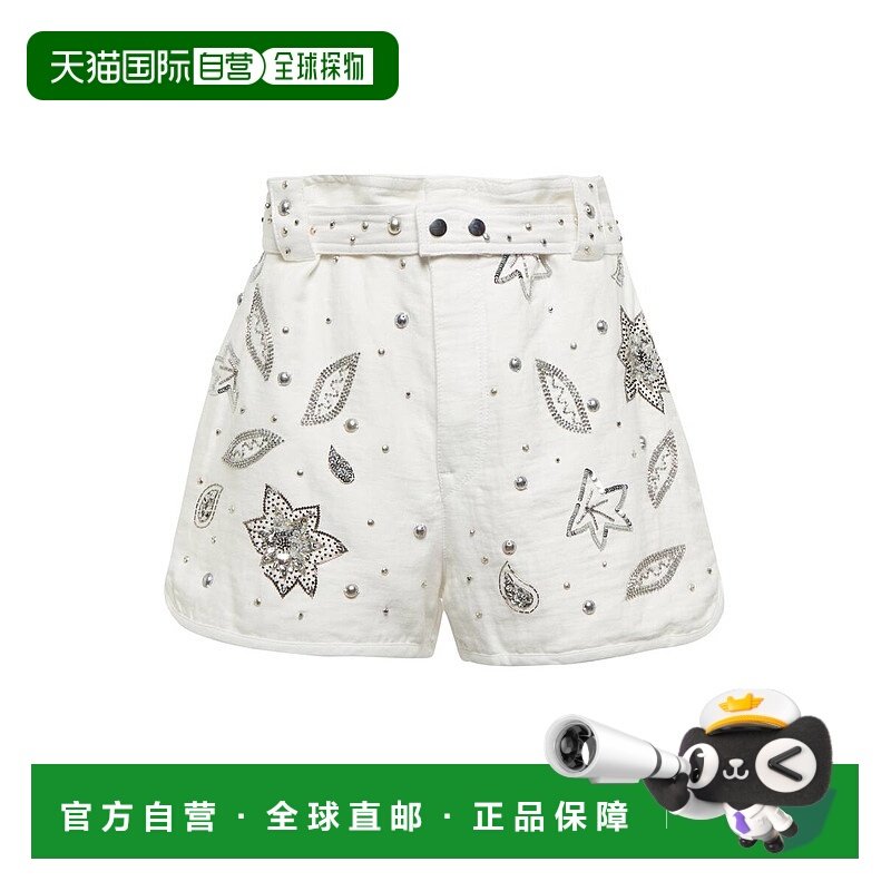 1h可退 香港直邮Isabel Marant 伊莎贝尔 玛兰 女士 棉质亚麻短裤,女装/女士精品,休闲裤,淘宝优惠券,粉丝福利购,淘宝优惠卷