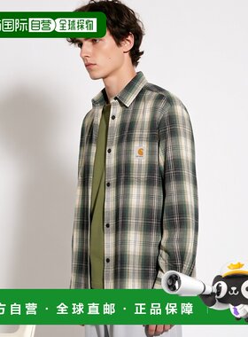 自营欧洲直邮Carhartt Wip 男士绿色腈纶长袖衬衫
