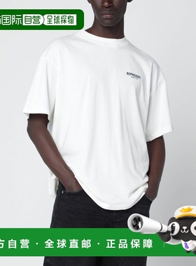 1h可退 香港直邮Represent 男士 白色棉质带LogoT恤 OCM41114CO07