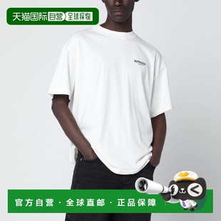 1h可退 香港直邮Represent 男士 白色棉质带LogoT恤 OCM41114CO07