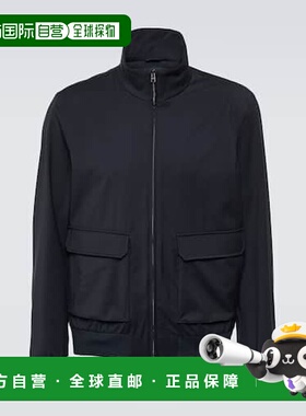 1h可退 香港直邮Herno 男士 初剪羊毛短夹克 004120 blue蓝色 舒