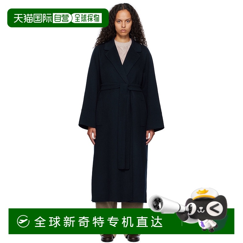 1h可退 香港直邮MaxMara 麦斯玛拉 女士 海军蓝 Agata 大衣 24290