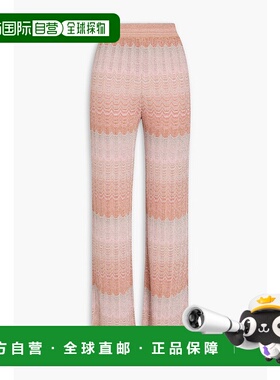 香港直邮MISSONI 米索尼 女士 金属感钩花喇叭长裤 DS24WI0SBK039