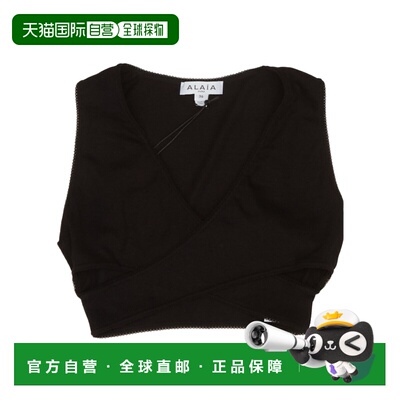 香港直邮ALAIA 女士背心吊带 AA9H1547J085D995 AW2026 黑色 无袖
