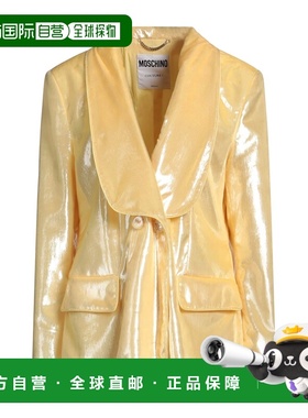 香港直邮Moschino 莫斯奇诺 女士 西装外套 yellow黄色 舒适时尚