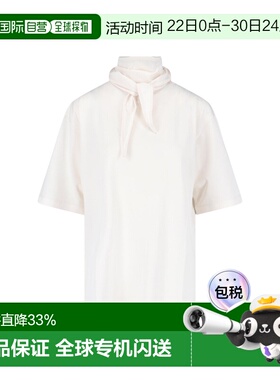 1h可退 香港直邮Lemaire 女士 围巾领T恤 TS0030LJ1018 beige米色