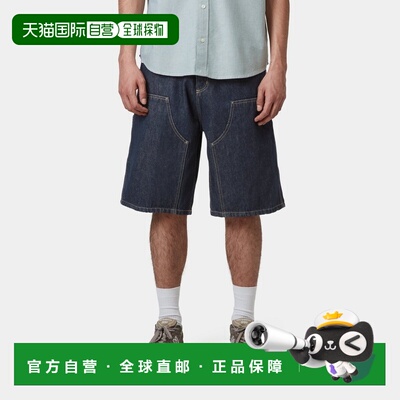 自营欧洲直邮Carhartt WIP OG Double Knee男士蓝色棉质双膝短裤