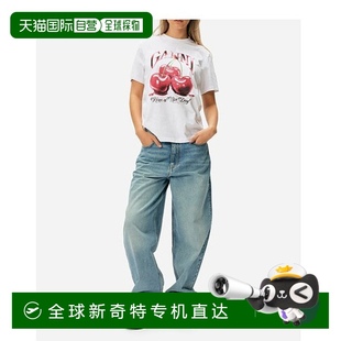 印花圆领 欧洲直邮ganni 女士 上装 T恤短袖