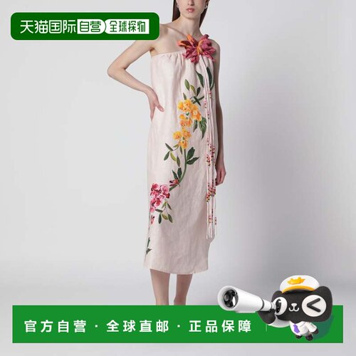 香港直邮FARM RIO 女士 Garden Terrace 印花亚麻长款连衣裙 3479