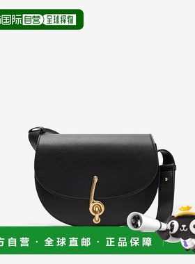 自营欧洲直邮Burberry博柏利 Bridle系列女士黑色水牛皮小号logo