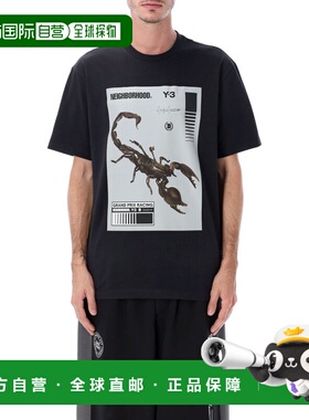 1h可退 香港直邮Y-3 男士 NBHD Scorpion 宽松款印花T恤 KC8823B