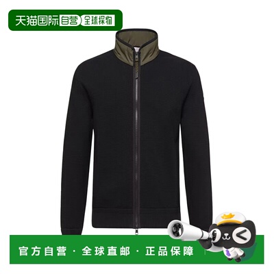 欧洲直邮Moncler Men Zip-Up Cotton Cardigan Black