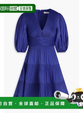 1h可退 香港直邮ZIMMERMANN 女士 Plisse-organza 迷你连衣裙 689