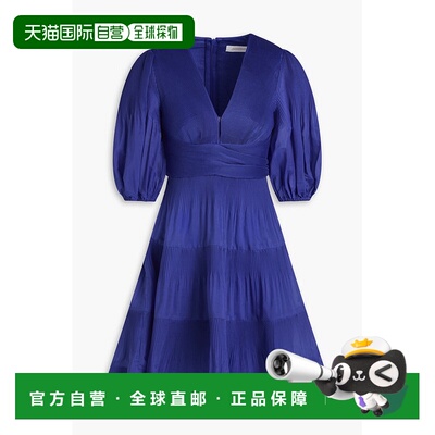 1h可退 香港直邮ZIMMERMANN 女士 Plisse-organza 迷你连衣裙 689