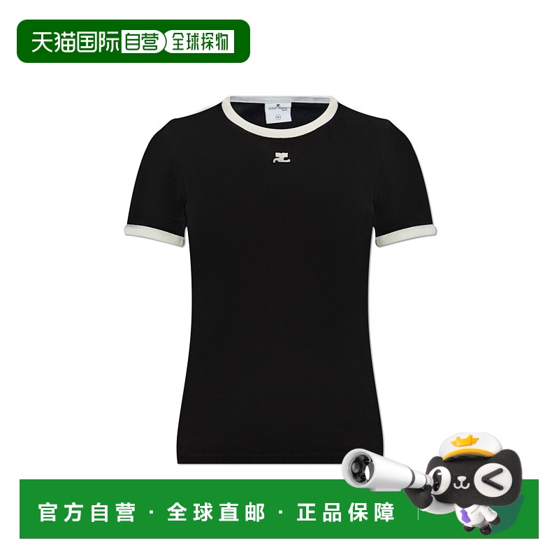 1h可退 欧洲直邮courreges 女士 上装T恤短袖