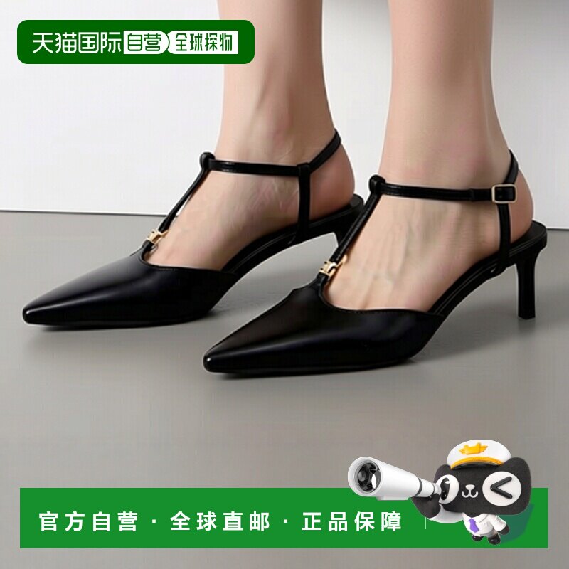 自营1h可退 欧洲直邮CELINE赛琳 KITTEN小牛皮T字带高跟鞋单鞋图片