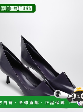 香港直邮Prada 普拉达 女士 DeCOLLETe 紫色绒毛皮质高跟鞋 1I978