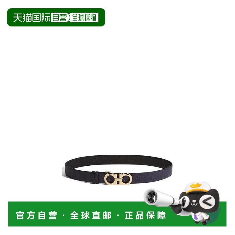 香港直邮Salvatore Ferragamo 双面可调式GANCINI双扣皮带 23A564