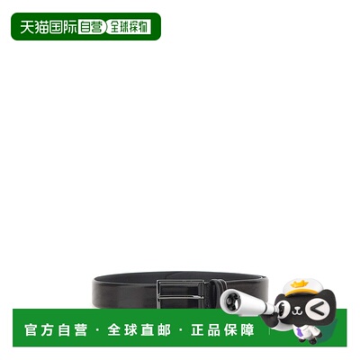 1h可退 香港直邮BOSS 波士 男士 黑色皮带 50239979 black黑色 舒