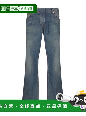 香港直邮Balmain 腰带袢牛仔裤 FH0MI100DG04直筒裤