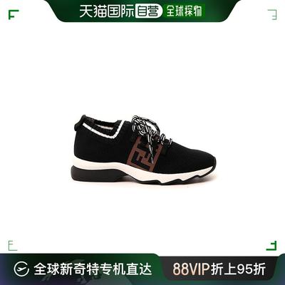 香港直邮Fendi 黑色徽标网面休闲运动鞋 8E8053AC84