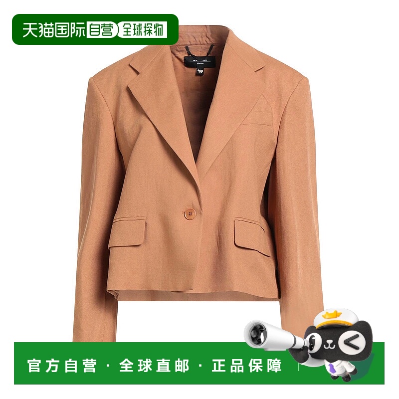 1h可退 香港直邮MaxMara 麦斯玛拉 女士 西装外套 brown棕色 舒适