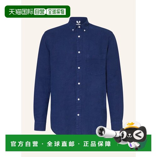 欧洲直邮arket 男士 衬衫亚麻麻衬衫