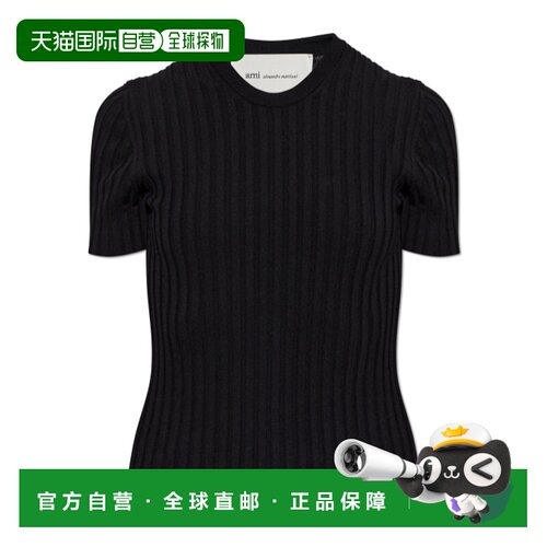 1h可退 香港直邮Ami Paris 女士T恤 FKS863KN0160001 SS2026 黑色