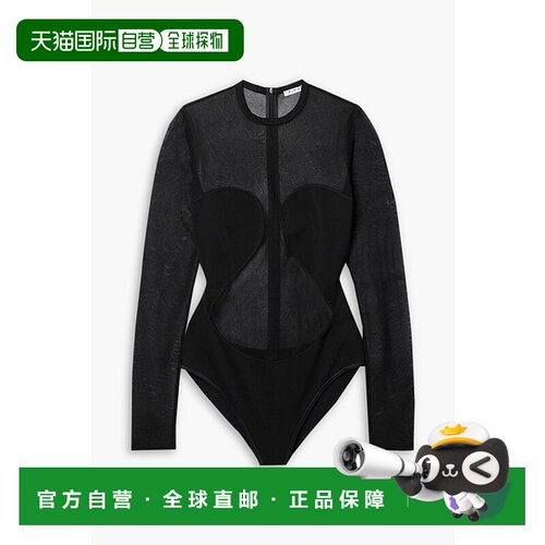 1h可退 香港直邮Alaia 女士 thong 拼接真丝针织连体衣 AA9B01671