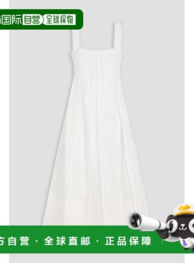 1h可退 香港直邮Simkhai 女士 泡泡纱中长连衣裙 2241088OWHITE