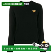 香港直邮comme 女士 des 1h可退 garcons play 黑色V领套衫 P1N04