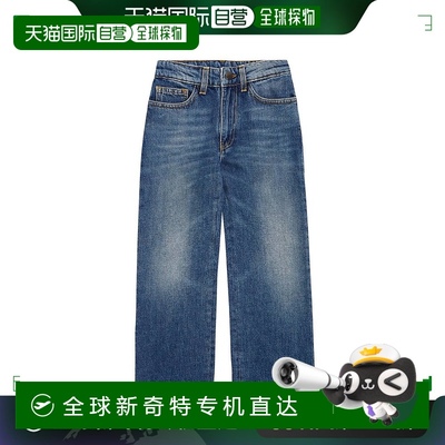 1h可退 香港直邮Palm Angels 棕榈天使 女童 Curved-logo 直筒牛