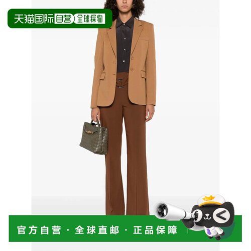 1h可退 香港直邮PINKO 女士衬衫 105593A2T7M04 AW2025 深棕色 长