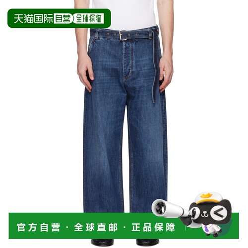 香港直邮Bottega Veneta 葆蝶家 男士 蓝色束带牛仔裤 771883V2J8