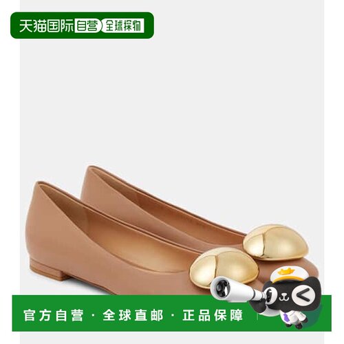 香港直邮Gianvito Rossi 吉安维托 罗西 女士 Sphera 皮质芭蕾舞