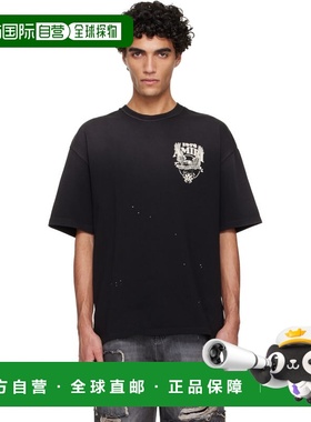 香港直邮AMIRI 男士 黑色 Eagle Oversized T 恤 AMTOJR1024