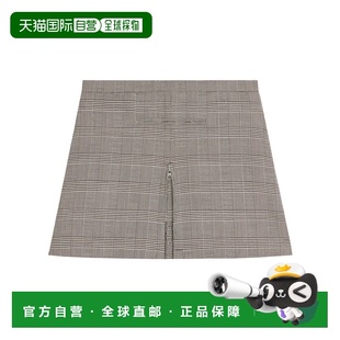 香港直邮Courreges 324CJU180PL0166半身裙裙子 羊毛迷你短裙