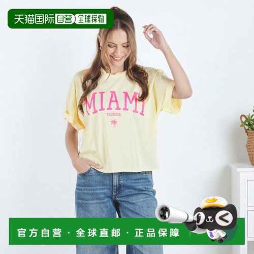 欧洲直邮Only  女装 短袖T恤衫 春夏 黄色 ONLMINDY LIFE