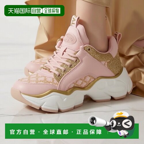 欧洲直邮Buffalo鞋子女低帮板鞋玫瑰色BINARY GLAM L女鞋老爹鞋