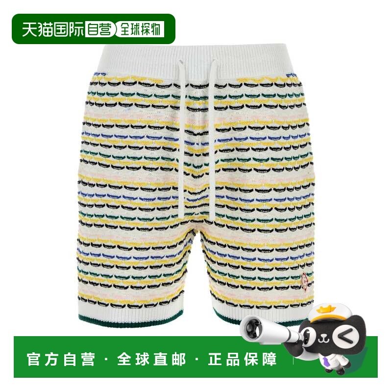 1h可退 香港直邮Casablanca 男士 刺绣棉质百慕大短裤 MSP26KW121,男装,休闲裤,淘宝优惠券,粉丝福利购,淘宝优惠卷