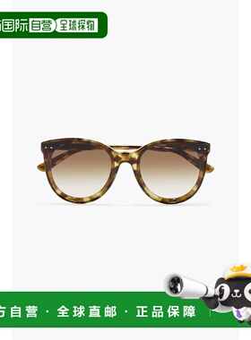 香港直邮Bottega Veneta 葆蝶家 女士 圆框龟甲色醋纤太阳眼镜 BV