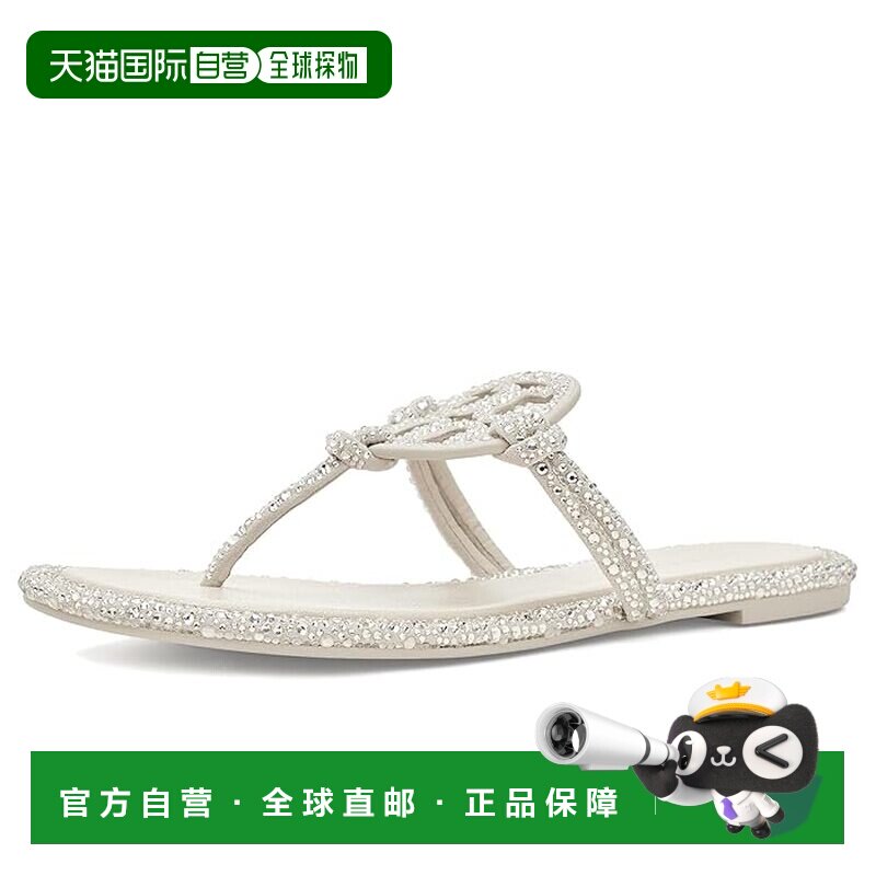 美国直邮Tory Burch 托里 伯奇 女士 Miller 打结水晶拖鞋