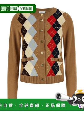 1h可退 香港直邮GANNI 甘尼 女士 Diamond-shaped 针织开衫 A1070