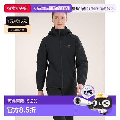 欧洲直邮arc'teryx始祖鸟 Atom 女士轻保暖连帽夹克羽绒服外套
