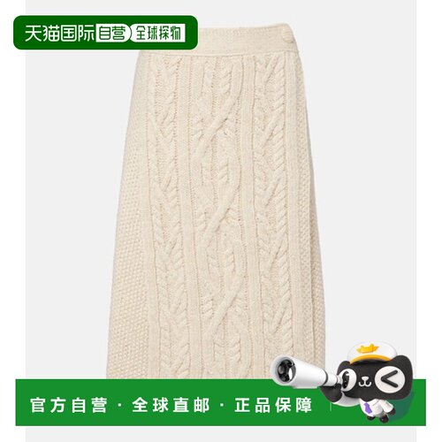 香港直邮moncler 盟可睐 女士 Cable-knit wool and mohair midi