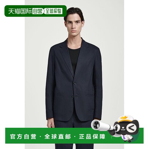 欧洲直邮COS 男士海军蓝棉质西服新款
