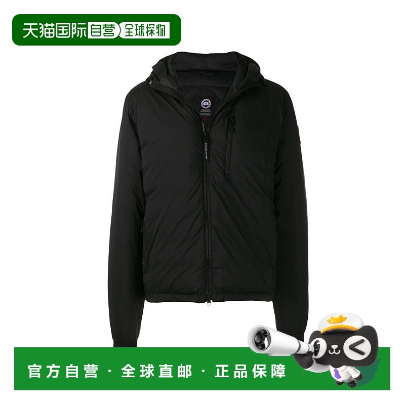 香港直邮Canada Goose 黑色LODGE HOODY 短款羽绒服 5078M LODGE