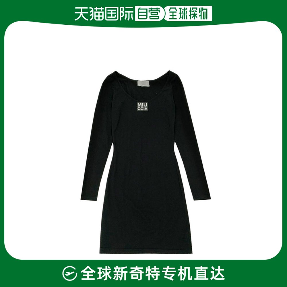 香港直邮MIUCCIA黑色女士连衣裙 MC2022AW0033-BLACK