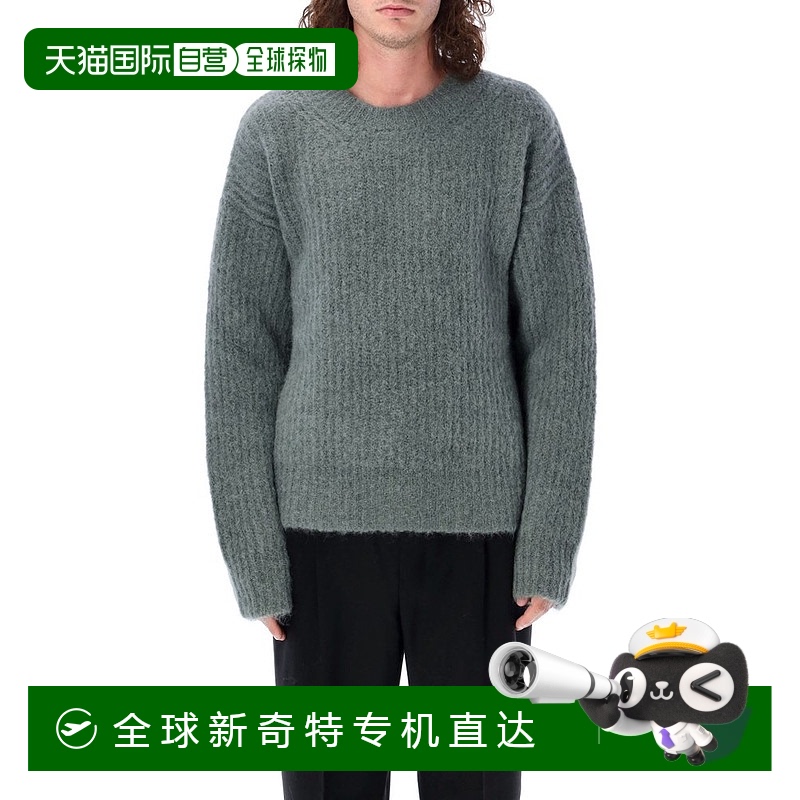 香港直邮Ami Paris 男士 罗纹毛衣 UKS031KN0054 green绿色 舒适
